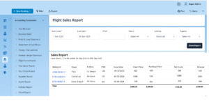 Flight sales report